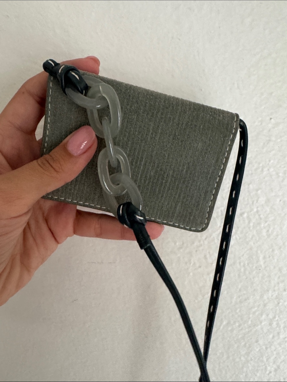 Jacquemus Green/Blue Mini Bag with Chain Accent - Picture 5 of 6